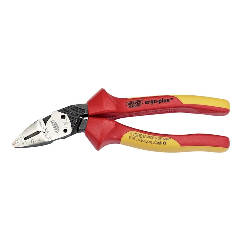 Draper 26482 Expert 185mm Ergo Plus Fully Insulated VDE Pliers