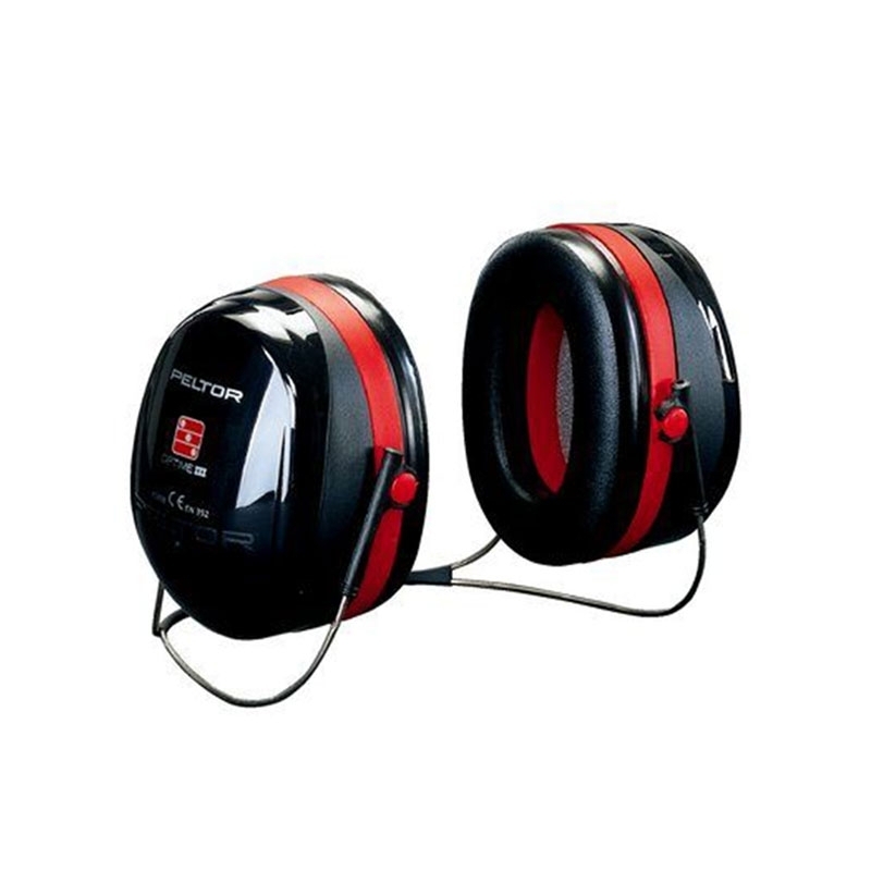 3M PELTOR Optime III Ear Defenders, 35 dB, Black/Red, Neckband, H540B-412-SV