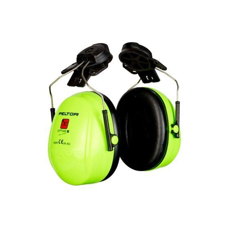 3M PELTOR Optime II Ear Defenders, 30 dB, Hi-Viz, Helmet Mounted attachment, H520P3E-467-GB