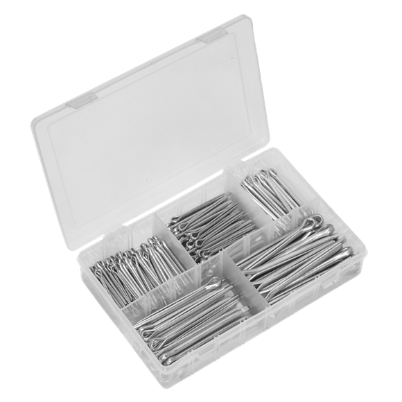 Sealey AB003SP Split Pin Assortment 230pc Large Sizes Imperial & Metric