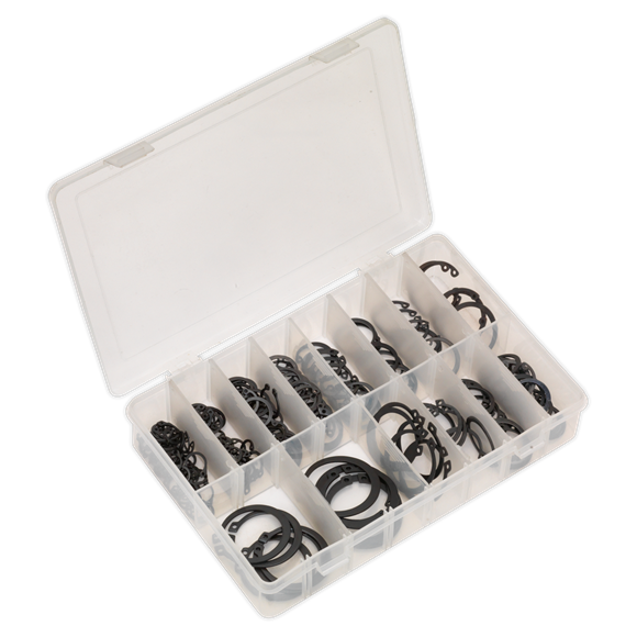 Sealey AB017CC Circlip Assortment 200pc Internal & External Metric