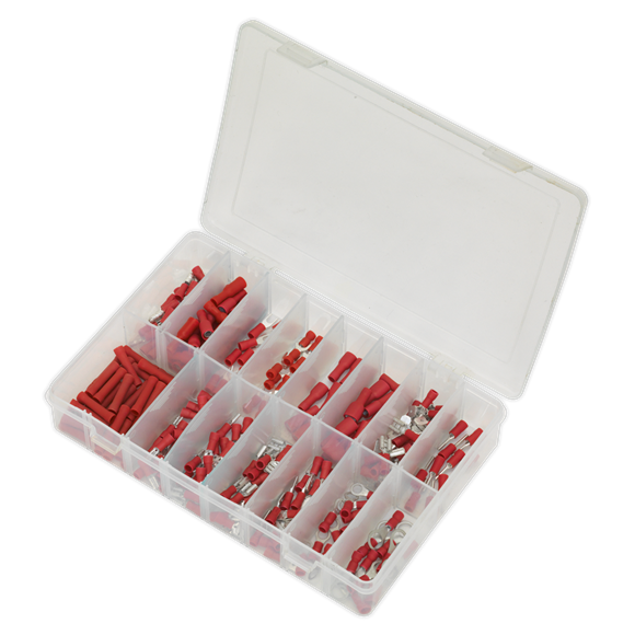 Sealey AB039RT Crimp Terminal Assortment 260pc Red