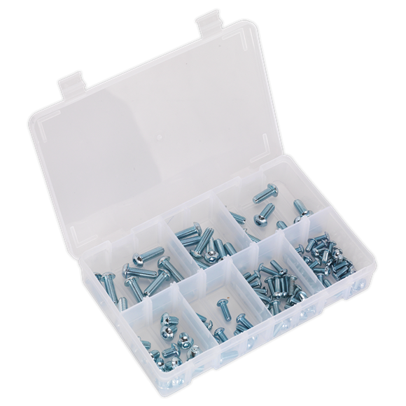 Sealey AB054MS Machine (Body) Screw Assortment 264pc M5-M8 Countersunk & Pan Head Pozi - Metric