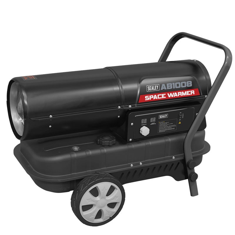Sealey AB1008 Space WarmerParaffin/Kerosene/Diesel Heater 100,000Btu/hr with Wheels