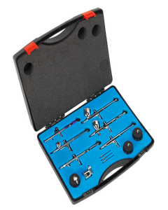 Sealey AB936 Mini Air Brush Kit 10pc Gravity/Suction Feed