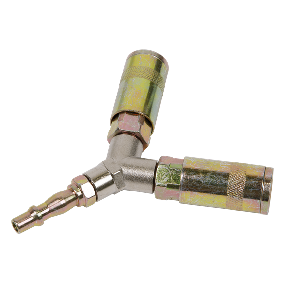 Sealey ACX55 Twin Coupling Bodies Y-Adaptor