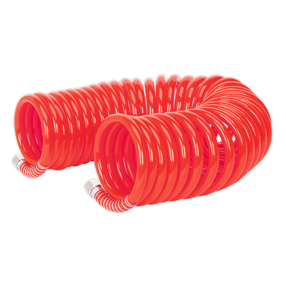 Sealey AH10C/8 PU Coiled Air Hose 10m x Ø8mm with 1/4