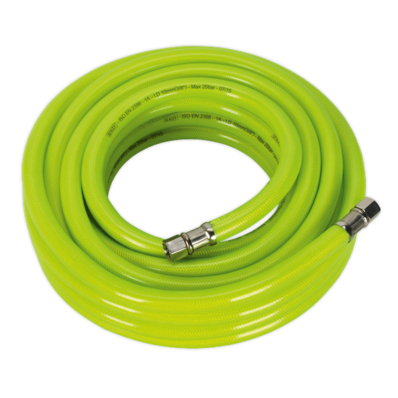 Sealey AHFC1038 Air Hose High-Visibility 10m x Ø10mm with 1/4