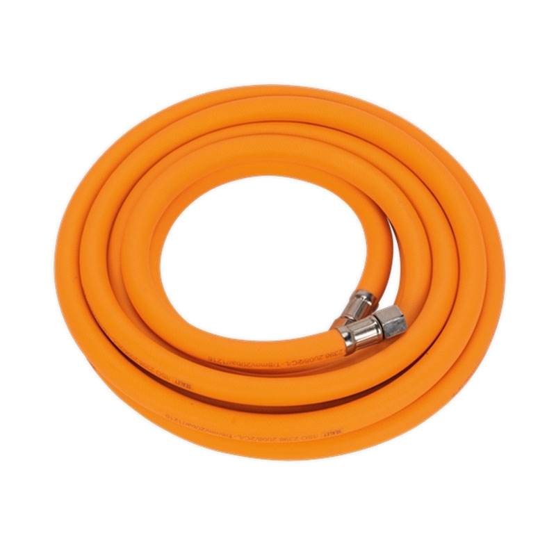 Sealey AHHC5 Air Hose 5m x Ø8mm Hybrid High-Visibility with 1/4