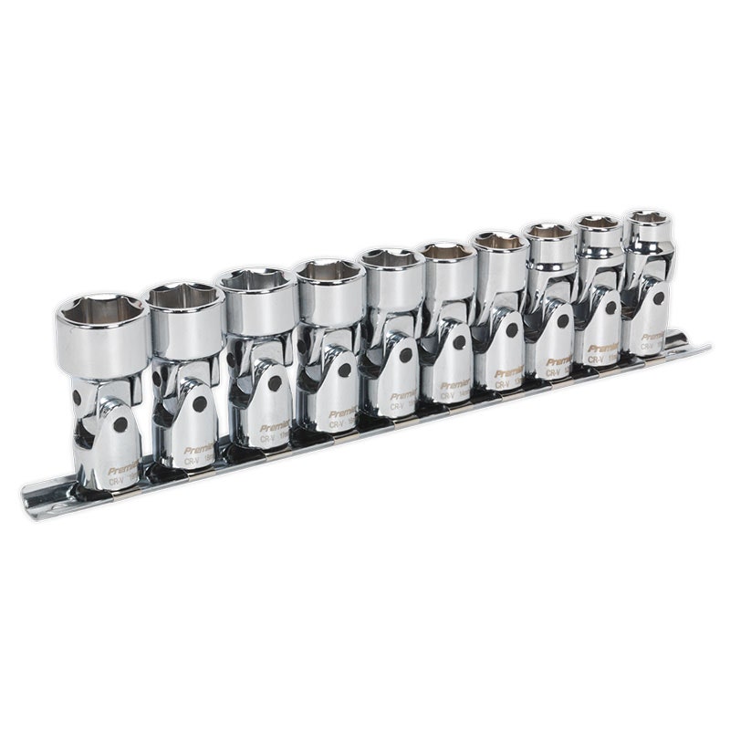 Sealey AK2710 Universal Joint Socket Set 10pc 3/8