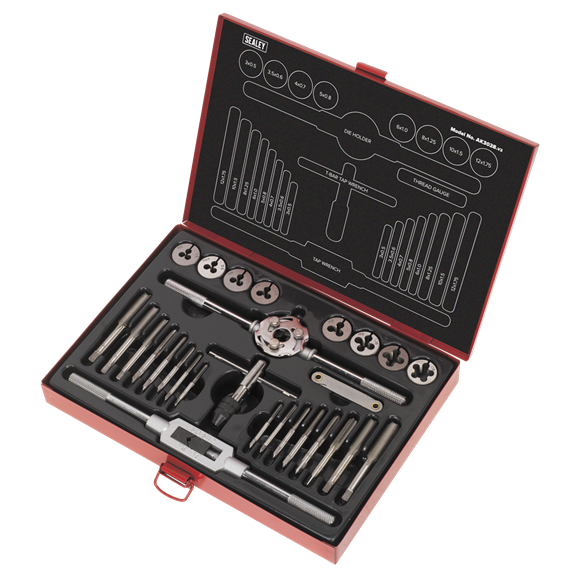 Sealey AK3028 Tap & Die Set 28pc Split Dies Metric