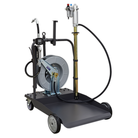 Sealey AK4562D Oil Dispensing System Air Operated with 10m Retractable Hose Reel