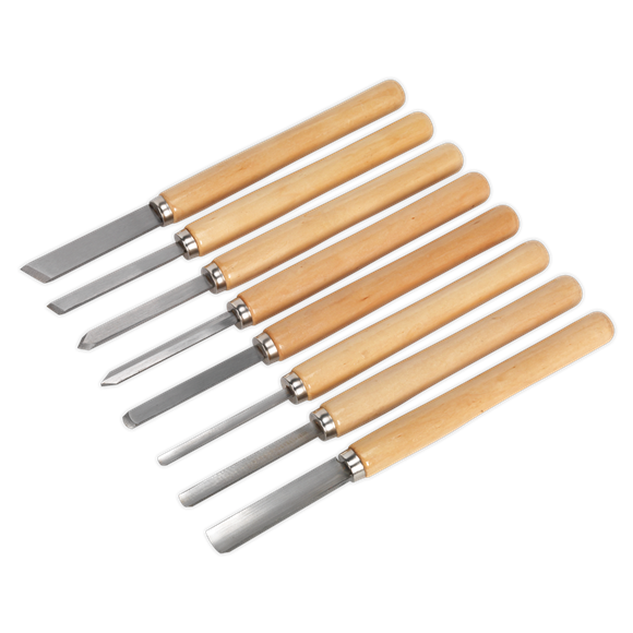 Sealey AK60/8 Wood Turning Chisel Set 8pc