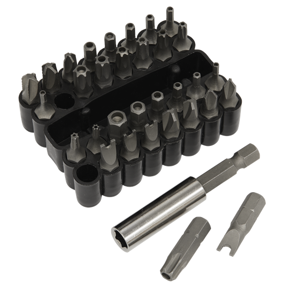 Sealey AK614 Security Bit & Magnetic Adaptor Set 33pc