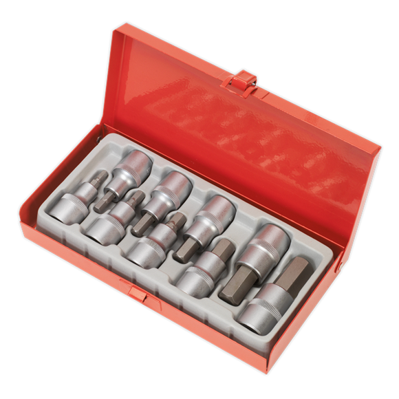 Sealey AK620 Hex Socket Bit Set 9pc 1/2