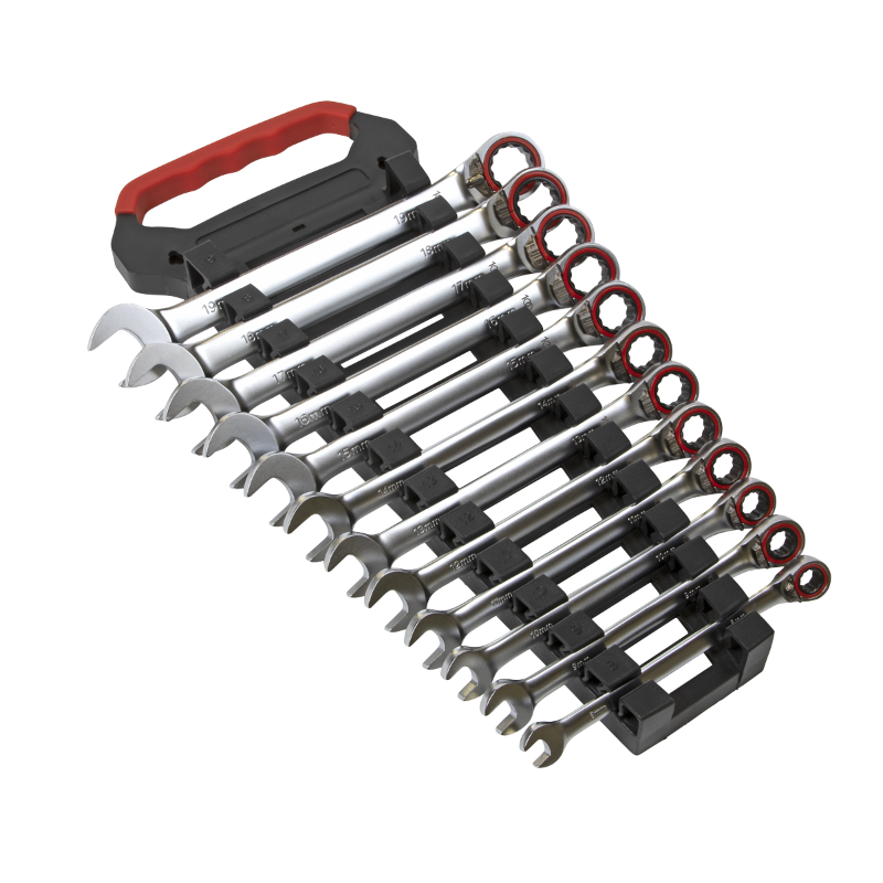 Sealey AK63944 Reversible Ratchet Combination Spanner Set 12pc Metric Platinum Series