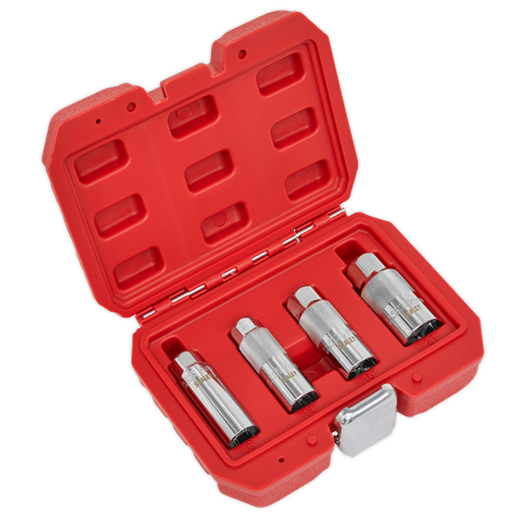 Sealey AK6556 Spark Plug Socket Set 4pc 3/8