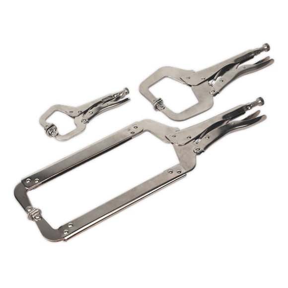 Sealey AK66 Locking 'C' Clamp Set 3pc