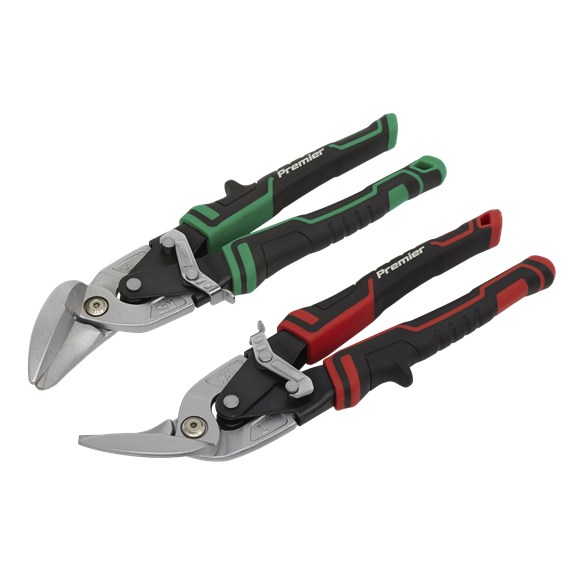 Sealey AK69072 High Leverage Offset Aviation Tin Snip Set 2pc