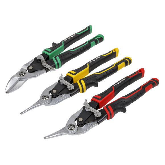 Sealey AK69073 275mm High Leverage Aviation Tin Snip Set 3pc