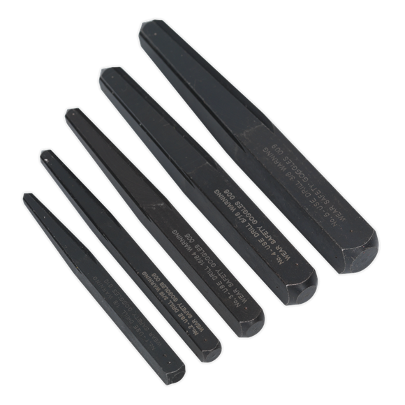 Sealey AK719 Screw Extractor Set 5pc Square Type