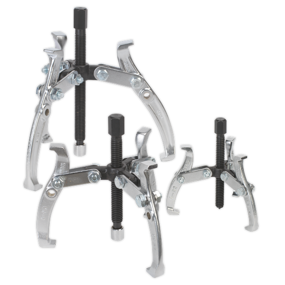 Sealey AK78 Gear Reversible Puller Set 3pc Triple Leg