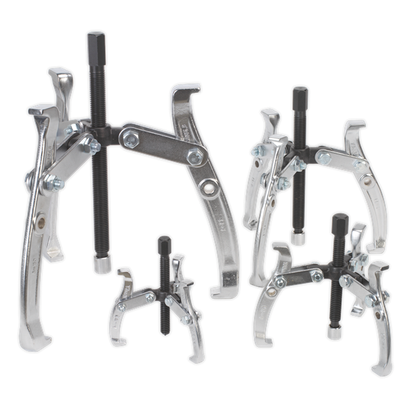 Sealey AK79 Gear Reversible Puller Set 4pc Triple Leg