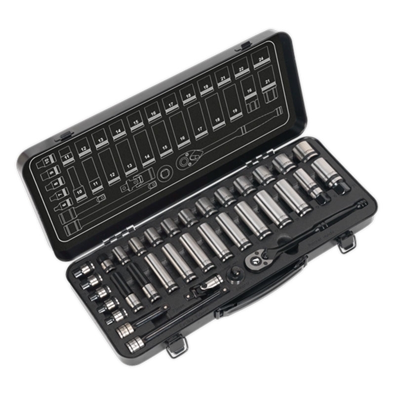Sealey AK7971 Socket Set 34pc 3/8