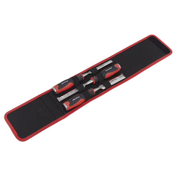 Sealey AK9238 Hammer-Thru Wood Chisel 3pc Set