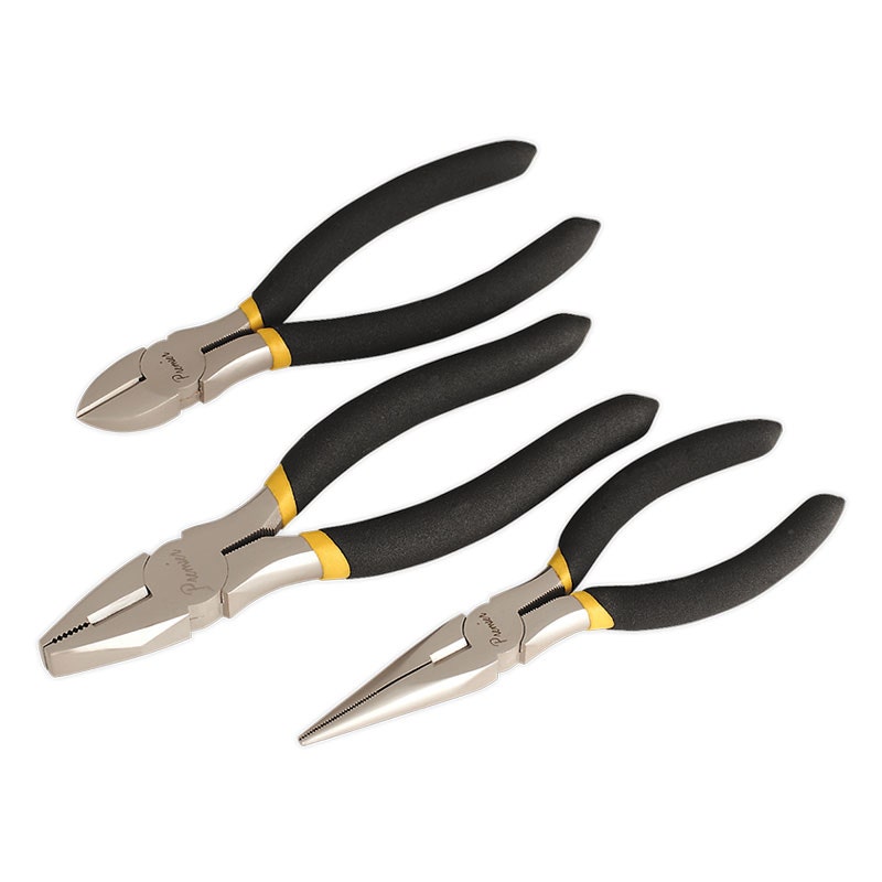 Sealey AK9333 Pliers Set 3pc Ni-Fe Finish