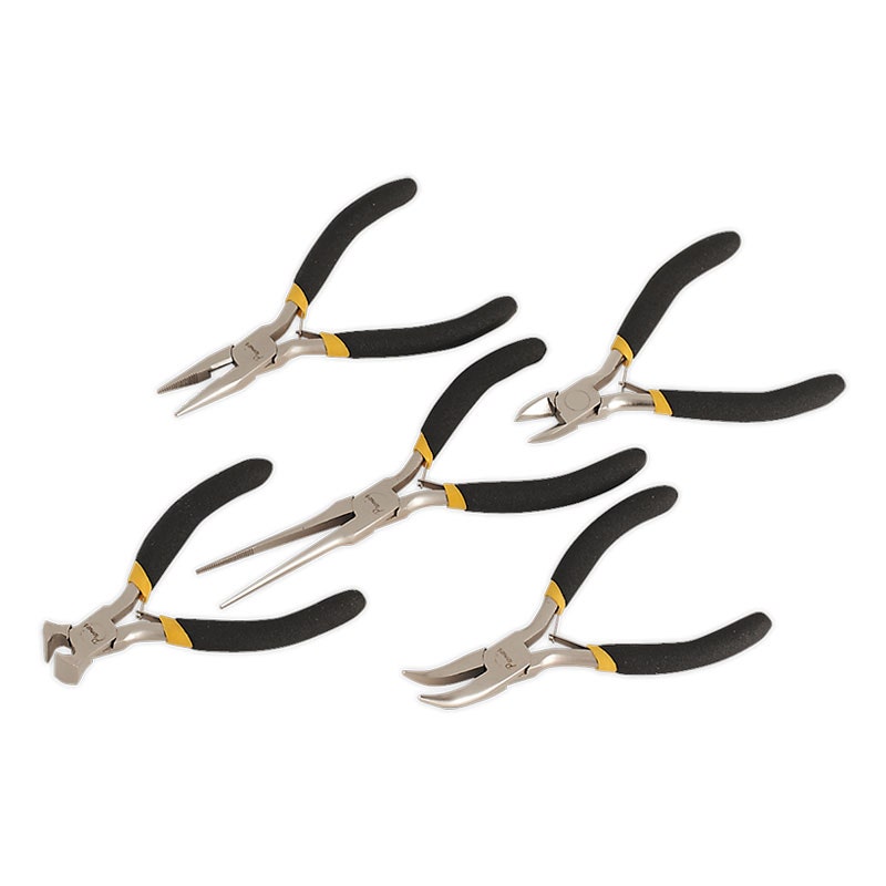 Sealey AK937 Mini Pliers Set 5pc Ni-Fe Finish