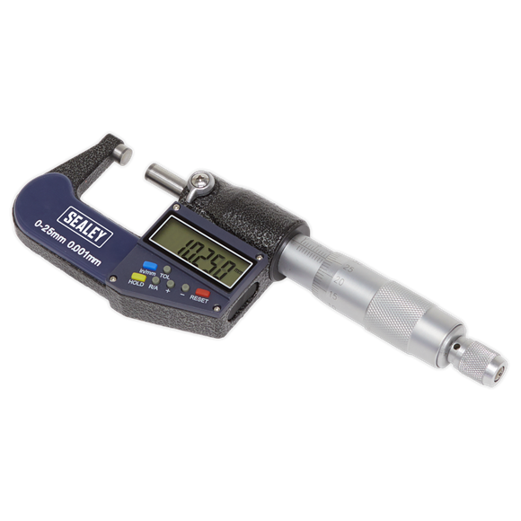 Sealey AK9635D Digital External Micrometer 0-25mm(0-1