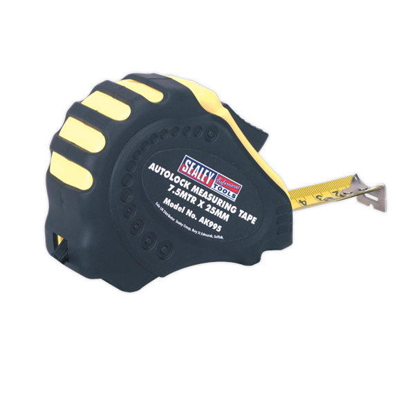 Sealey AK995 Autolock Tape Measure 7.5m(25ft) x 25mm - Metric/Imperial