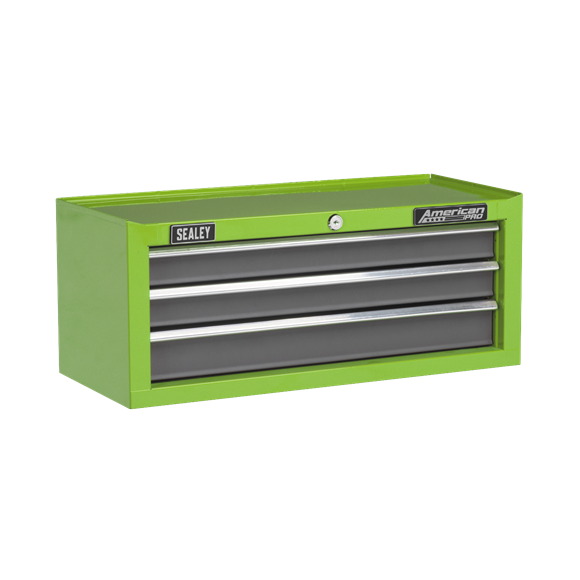 Sealey AP22309BBHV Mid-Box 3 Drawer with Ball-Bearing Slides - Green/Grey