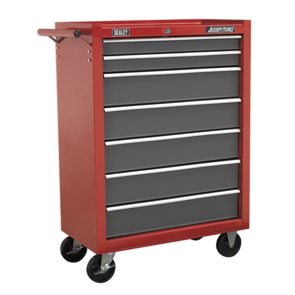 Sealey AP22507BB Rollcab 7 Drawer with Ball-Bearing Slides - Red/Grey