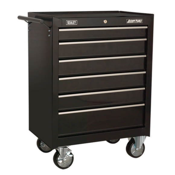 Sealey AP226B Rollcab 6 Drawer with Ball-Bearing Slides - Black