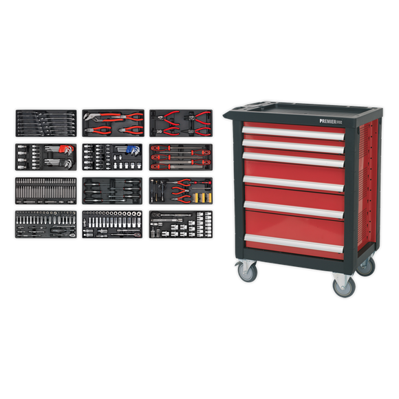 Sealey AP2406TBTC01 Rollcab 6 Drawer with Ball-Bearing Slides with 298pc Tool Kit