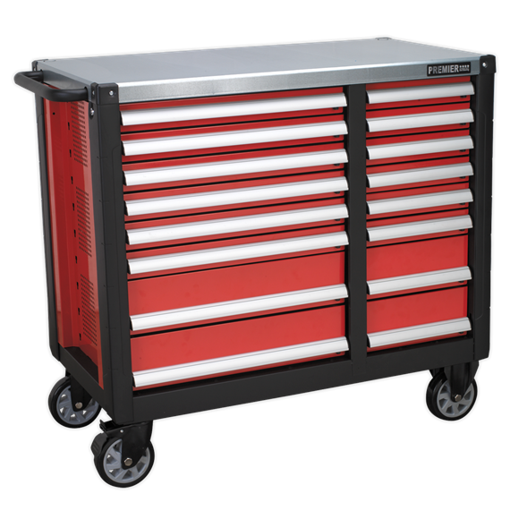 Sealey AP24216 Mobile Workstation 16 Drawer with Ball-Bearing Slides