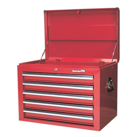 Sealey AP26059T Topchest 5 Drawer with Ball Bearing Slides - Red