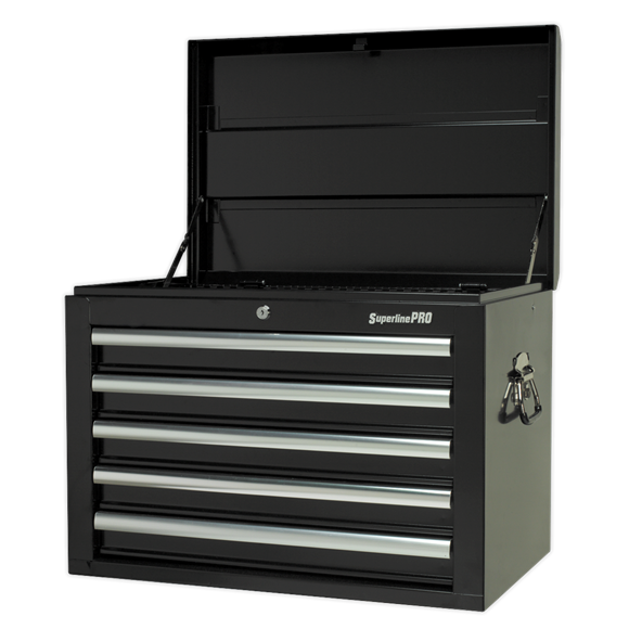 Sealey AP26059TB Topchest 5 Drawer with Ball Bearing Slides - Black