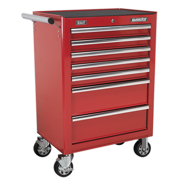 Sealey AP26479T Rollcab 7 Drawer with Ball Bearing Slides - Red