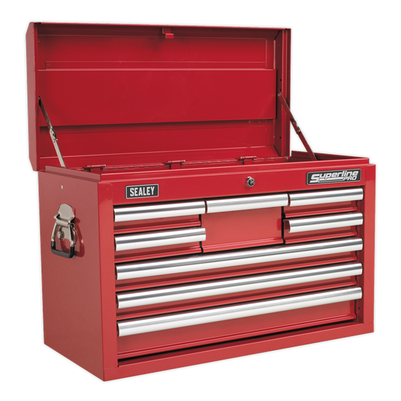 Sealey AP33089 Topchest 8 Drawer with Ball Bearing Slides - Red