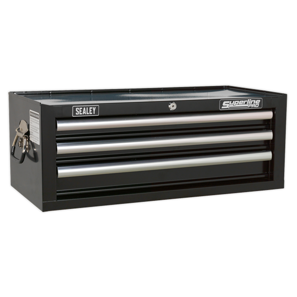 Sealey AP33339B Mid-Box 3 Drawer with Ball Bearing Slides - Black