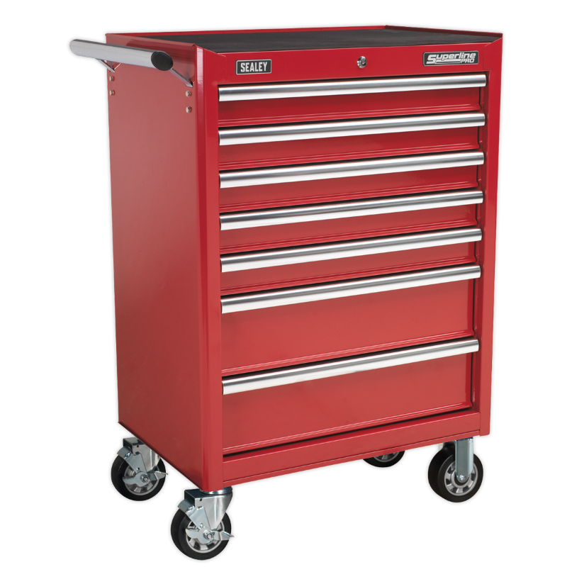 Sealey Rollcab 7 Drawer with Ball-Bearing Slides - Red