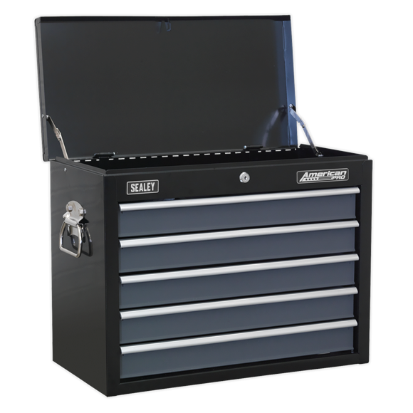 Sealey AP3505TB Topchest 5 Drawer with Ball Bearing Slides - Black/Grey