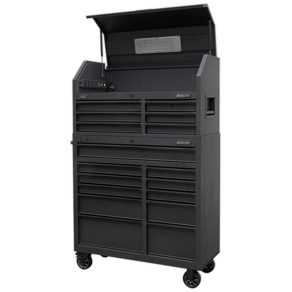 Sealey AP41BESTACK Tool Chest 17 Drawer Combination Soft Close Drawers with Power Bar