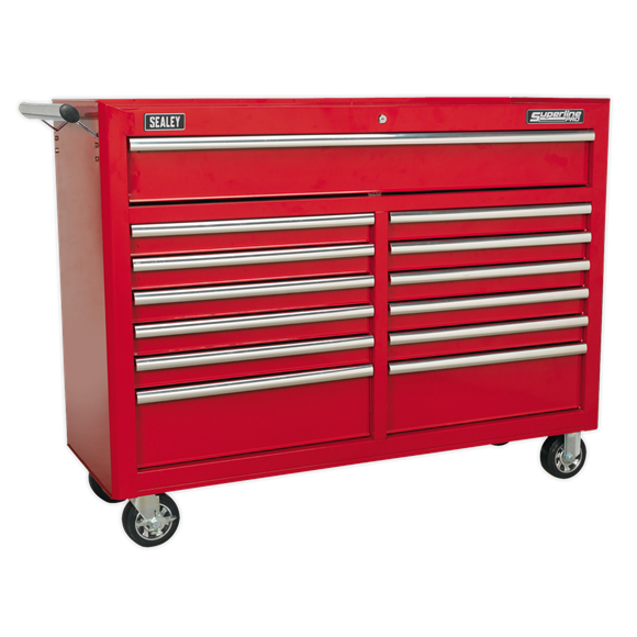 Sealey Rollcab 13 Drawer with Ball Bearing Slides - Red