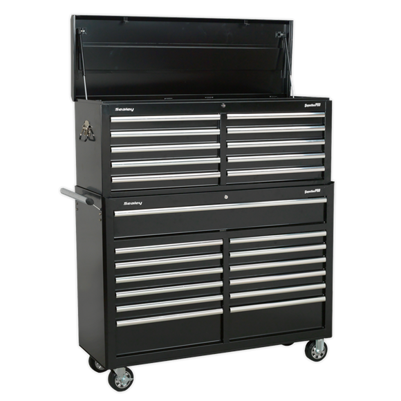 Sealey AP52COMBO2 Tool Chest Combination 23 Drawer with Ball Bearing Slides - Black