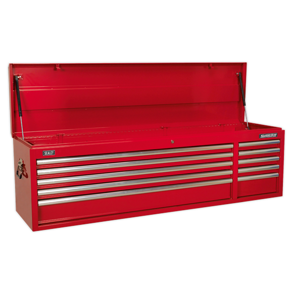 Sealey AP6610 Topchest 10 Drawer with Ball Bearing Slides Heavy-Duty - Red