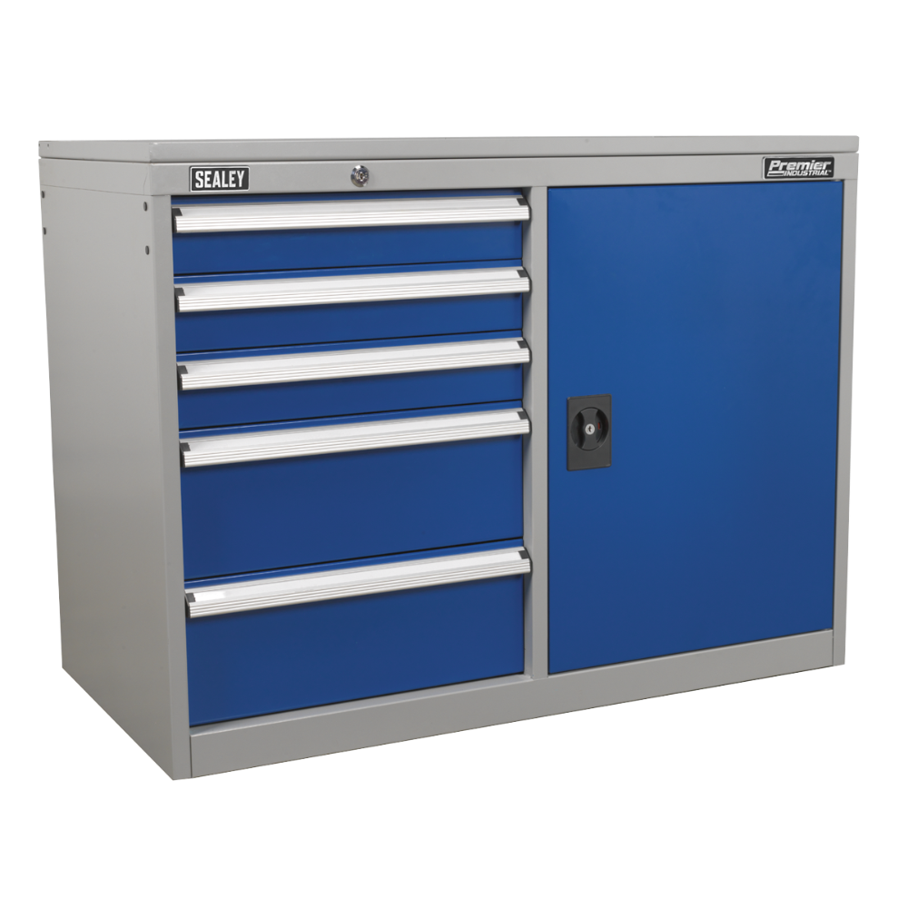 Sealey API1103B Industrial Cabinet/Workstation 5 Drawer & 1 Shelf Locker